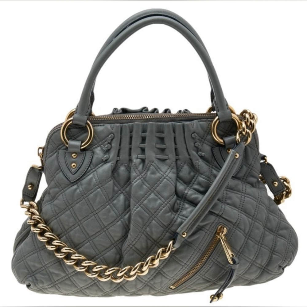 Marc Jacobs Large Cecilia Satchel Bag In Gray